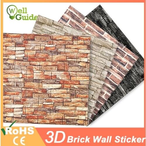 3D Wall paper Marble Brick Peel and Self-Adhesive Wall Stickers Waterproof DIY Kitchen Bathroom Home Wall Stick PVC Tiles Panel