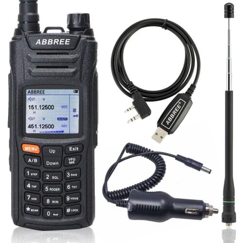 ABBREE AR-F6 Walkie Talkie 125-560MHz All Bands long range Dual Display Dual Standby VOX DTMF SOS LCD Color Display Ham Radio
