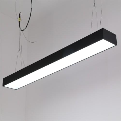 Free Shipping Black Housing high quality 1.2m 50w 1.5m 80w led Linear Highbay Lamp with suspended cable