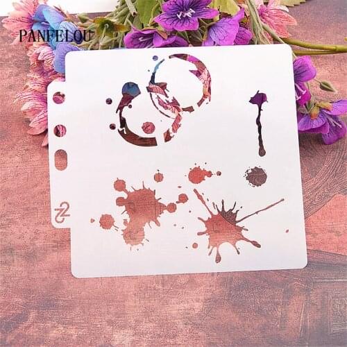 Ink circle scrapbook stencils spray plastic mold shield DIY cake hollow Embellishment printing lace ruler Valentines Day