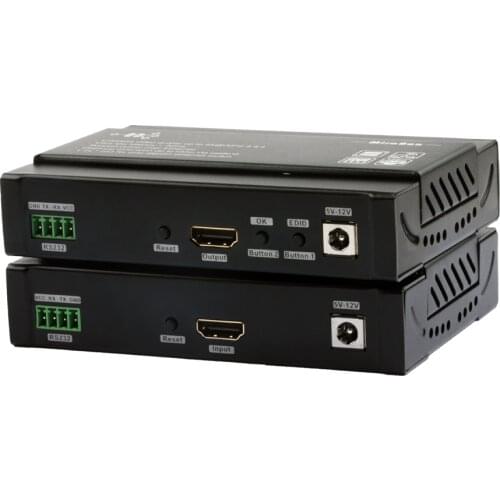 Mirabox 4K HDMI-compatible Extender 4K@30Hz 4:4:4 Low Latency HDMI-compatible over IP Up to 100m, Support PoE IR Remote Control
