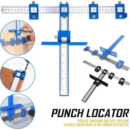 Cabinet Hardware Jig Adjustable Punch Locator Drill Guide Sleeve Woodworking Drilling Dowelling Tool for Door Handles In stock