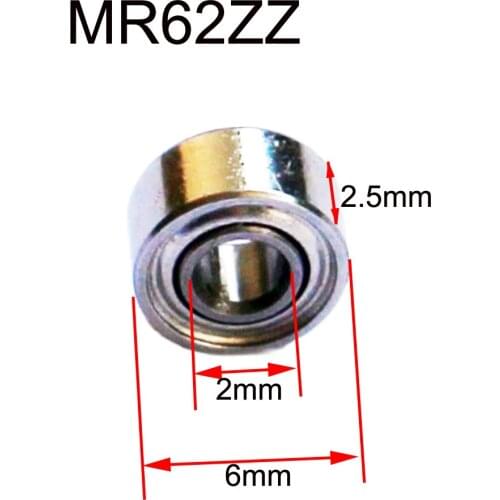 MR62ZZ R-620ZZ MR62Z MR62 ball bearing 2x6x2.5 mm miniature bearing 2*6*2.5 mm mini bearing