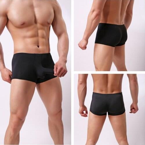 Mens viscose fiber underwear U-shaped bump sexy thin transparent T underwear mens ice pants men boxers boxers men underwear