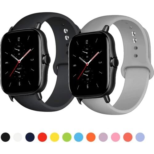 Soft Silicone Watch Strap Band For Huami Amazfit GTS / GTS 2 2e mini Wrist band for Amazfit BIP strap
