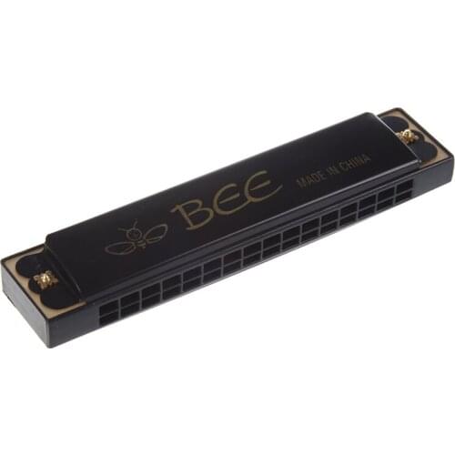 New Kids Children Musical Instrument 32 Holes Metal Bee Harmonica Mouth Organ Black