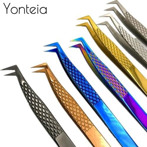 100% Closed High Quality New Style Premium Eyelashes Tweezers Hand anti-slip design Anti-static tweezers for Eyelash Extensions