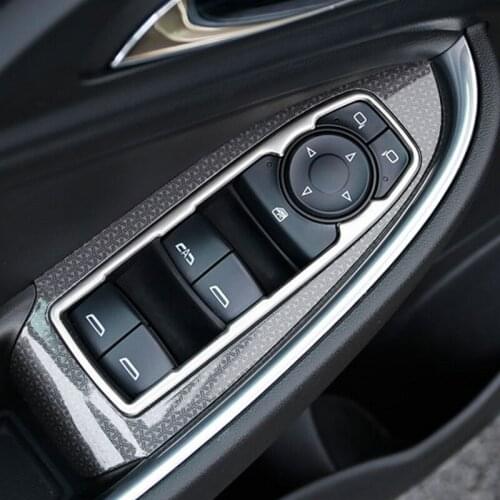 SBTMY Car Door armrest control panel frame lifting window key decoration decoration 4pcs for Chevrolet malibu XL 2016 17 18