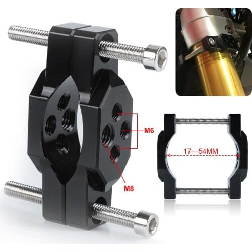 1pc Motorcycle Handlebar Riser Accessories Bar Mount Holder Fixed Clamp Adaptor 17-54mm Universal Auxiliary Spotlight Bracket