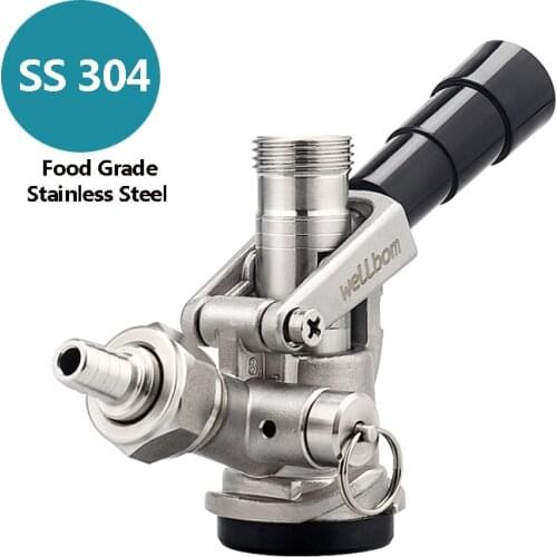 New Update D System Beer Keg Coupler, Sankey Keg Coupler, All 304 Stainless Steel Keg Tap Coupler Top Quality