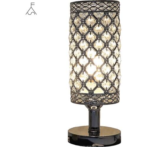 Modern LED Crystal Desk Table Lamp E27 Adjustable Bedside Nightstand Light Home Decoration Indoor Lighting Art Deco Desk Decor