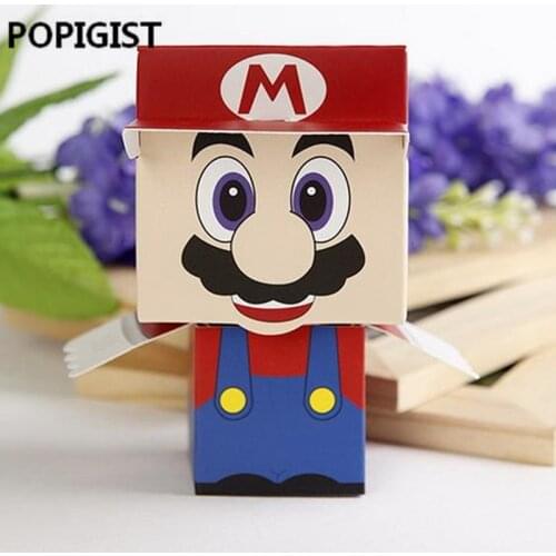 Birthday Party package Super Marie Bros princess 25pcs Bride 25pcs Groom wedding favors Mario candy box for wedding gifts