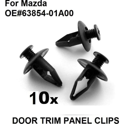10x For Mazda Fender Wheel Arch Lining Splashguard Scrivets Plastic Rivet Trim Clips,OE#63854-01A00 New