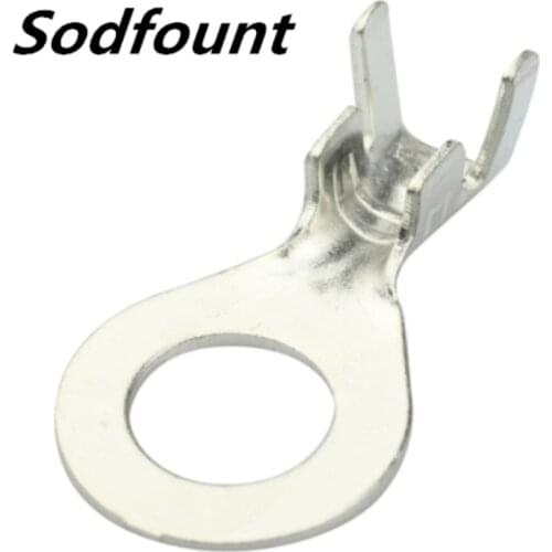 100pcs/lot ,DJ431-8A/B/C/D/E 8 mm type Dia Copper Circular Splice Terminal Wire Naked Connector For 0.2-6mm2 , Thickness 0.5mm