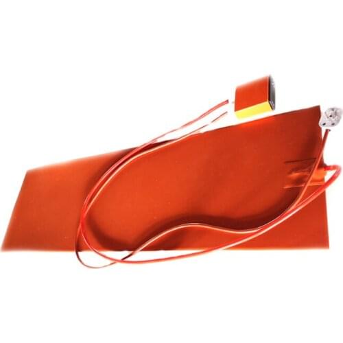 230V 1050W 300*1000*1.5mm Silicone Rubber Heater for machine digital thermostat on wire 3000mm lead wire