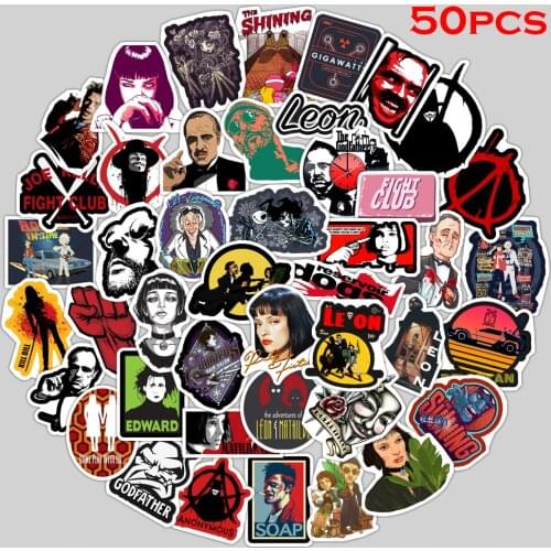 50pcs Classic Movie Series Stickers Waterproof Graffiti Sticker Childrens Toy Sticker Water Cup Bike Luggage Sticker