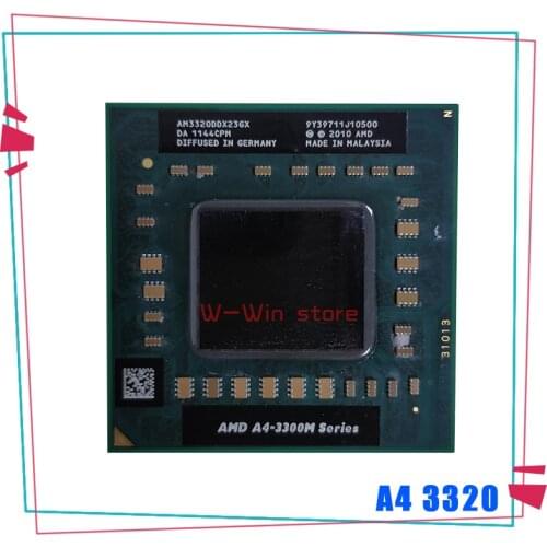 AMD A4-Series A4-3300M A4 3320 2.0 GHz DUAL-Core DUAL-Thread CPU Processor AM3320DDX23GX Socket FS1