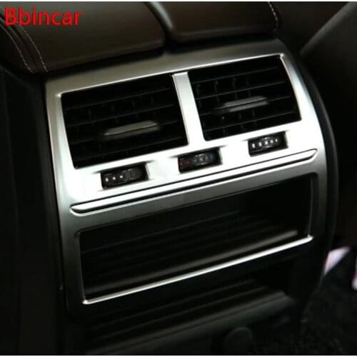 Bbincar ABS Chrome Car Interior Rear Seat AC Air Condition Vent Outlet Frame Cover Trim For BMW 5 Series G30 2017 2018