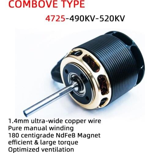 Combove Type 4725 490KV 520KV Brushless Motor for 650/700 Align Trex TAROT KDS A7 LOGO XL/TG700 SAB 700 RC Helicopter