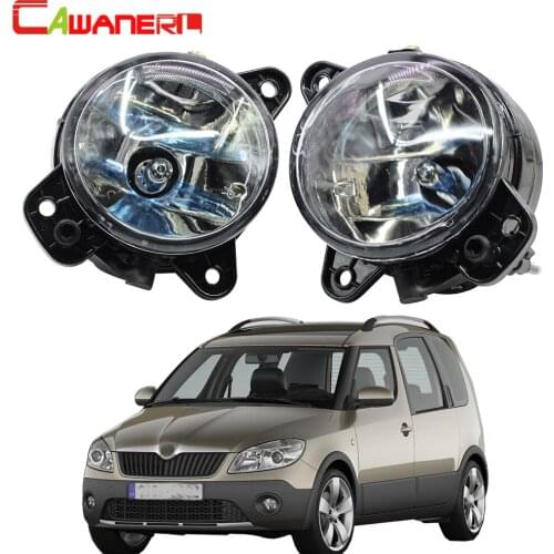 Cawanerl 100W Car Fog Light 9006 HB4 Halogen Bulb Daytime Running Light 12V For Skoda Fabia Roomster 2006 2007 2008 2009 2010