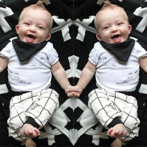 Childrens pants spring and summer harem pants boys and girls black and white mesh pp pants cotton pants childrens clothing