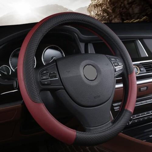 DF embossed plaid four seasons steering wheel cover new sport steering wheel cover interior accessories