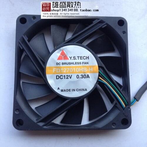 For Y.S. Yuanshan 7010 7cm Ultra-Thin CPU Four-Wire PWM Speed Control Ball Fan FD127010HB-H
