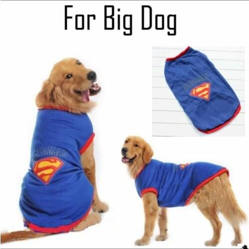 Superman Dog T-Shirt, T-Shirt for Medium and Large Breeds, Dog Fashion, dog Dress, Dog Clothes, Pet Clothes