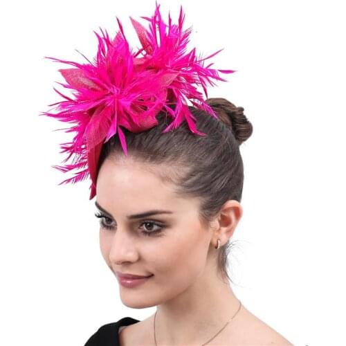 Handmade Creative Wedding Small Hats Bride Vintage Feather Hair Accessories European American Style Fashion Headwear Hats
