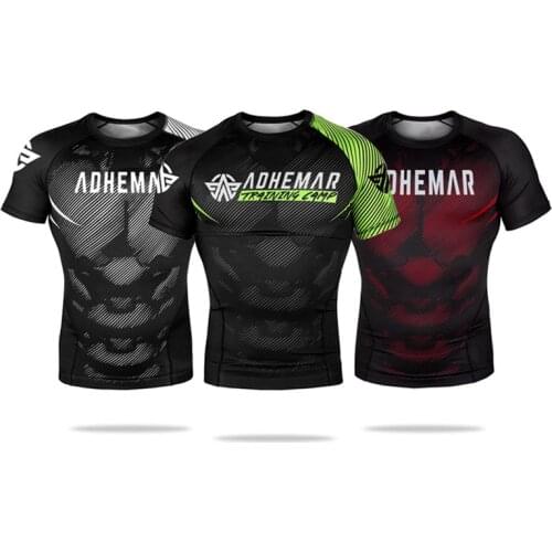 Jiu jitsu shirt muay thai fitness sports t shirt Sanda training suit Boxing tights Gym suit fighting jacket Combat sportswear