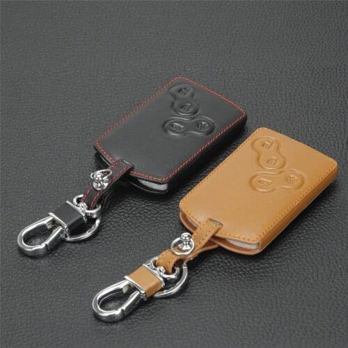Kutery 4 Buttons Leather Car Key Case For Renault Clio Scenic Megane Duster Sandero Captur Twingo Koleos protector Cover