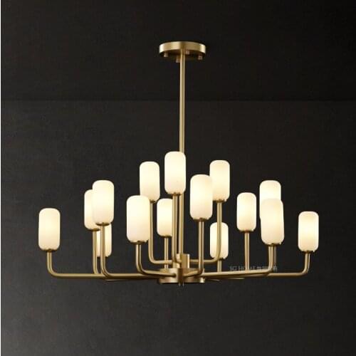 Nordic creative chandelier copper luxury living room study bedroom simple restaurant personality chandelier