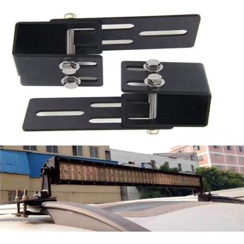 Led bar mounting brackets car roof rack bull bar bracket mount auto luggage crossbar led lightbar clamp hook 4X4 off-road