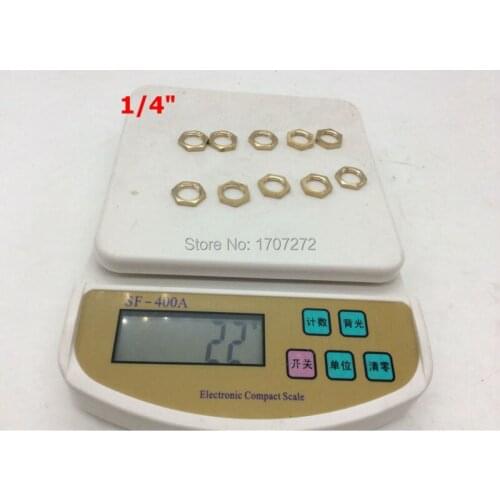 Free Shipping 1/4" BSP Female Brass Pipe Fitting Hex Lock Nut Brand NEW,copper fitting,brass fitting