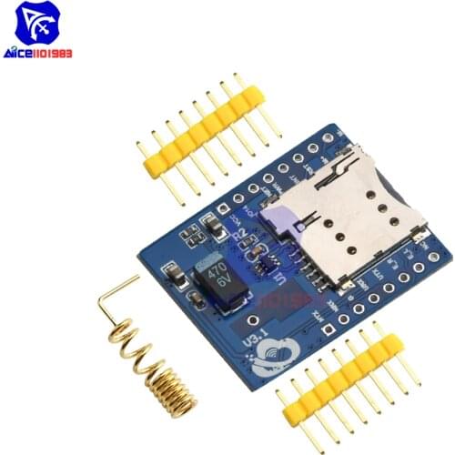 Diymore GA6-B Mini GSM GPRS Development Module SMS Quad-band Board Replace SIM800L for Arduino 5V