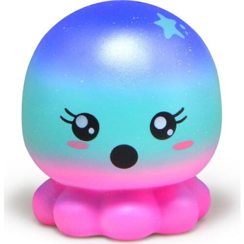 Kawaii Super Jumbo Stress Reliever Squishy Galaxy Seafood Cuttlefish/Octopus Slow Rising Cream Scented Squeeze Toy 10*9*9 CM