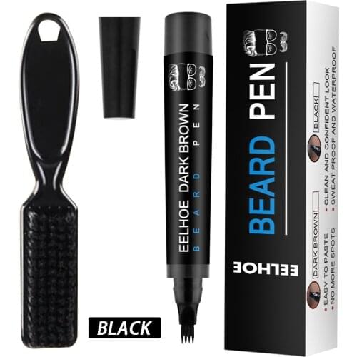 Beard Filling Pen Kit Beard Pencil Filler Waterproof Moustache Pen Beard Brush Beard Enhancer Moustache Coloring Shaping Tools