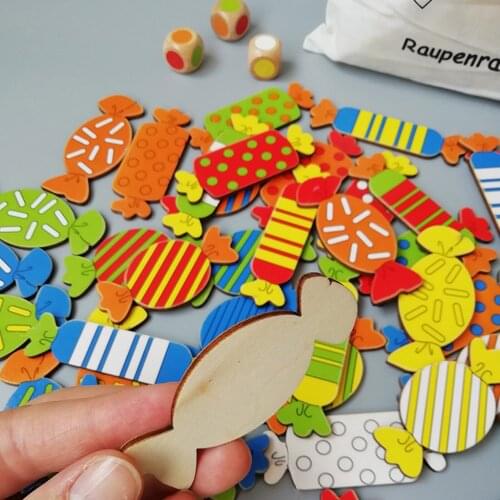 New Baby DIY Color Candy Shape Matching Game Memeory Train Classifying Skills Cute Candy Early Education Toy Colorful Wooden Toy