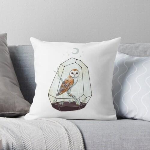 Barn Owl Throw Pillow Cushion Cover Polyester Throw Pillows Case On Sofa Home Living Room Car Seat Decor