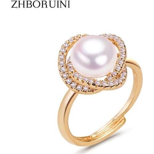 Кольца с фианитами для женщин ZHBORUINI China At AliExpress