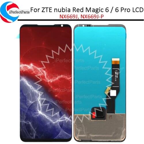 6.8" AMOLED For ZTE nubia Red Magic 6 NX669J LCD Display Touch Screen Panel Pantalla Digitizer For Red Magic6 LCD