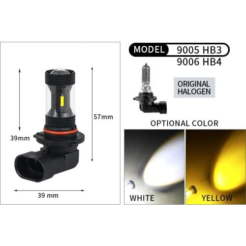 10pcs LED Bulbs Head Light 9005 HB3 9006 HB4 4SMD 1860 9V-32V 6500K Auto Headlamp High Power Car Driving Fog Lights