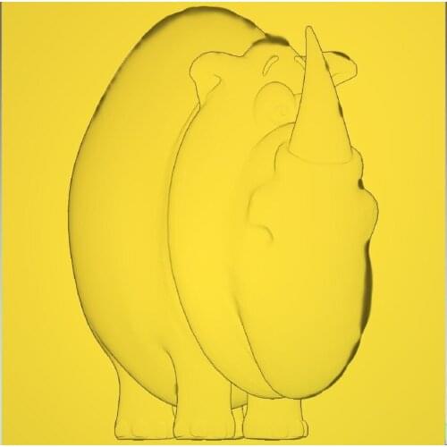 3d model relief for cnc in STL filerhinoceros