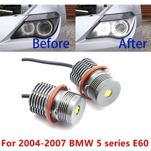6000K 80W White LED Marker Day light IP65 16 LED for 04-07 BMW 5 series E60 525i 525xi 530i 530xi 545i 550i LED angel eyes light