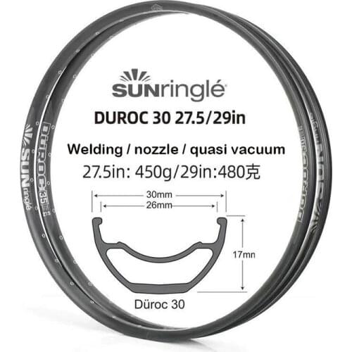SUNRingle hélice de aleación de aluminio de Llantas de Bicicleta ruedas al vacío de bicicleta de montaña de 29/27 de 5/26 pulgad