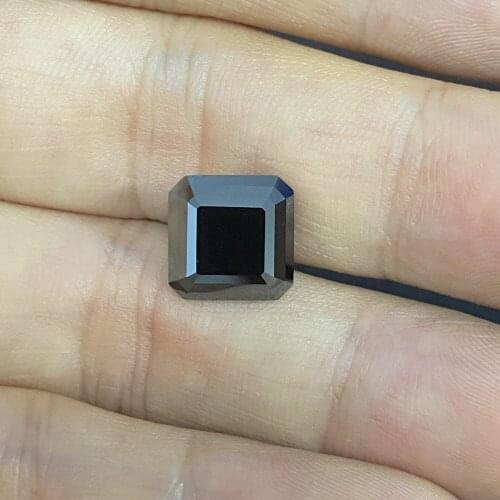 Asscher Cut D VVS Loose Moissanite Diamond Popular Size 11*11mm Lab Created GRA Black Stone