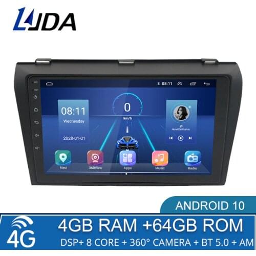 4G+64G DSP Android 10 Car Multimedia Player For Mazda 3 2004 2005 2006-2009 2 Din Car Radio GPS Navigation Stereo Octa Core WIFI