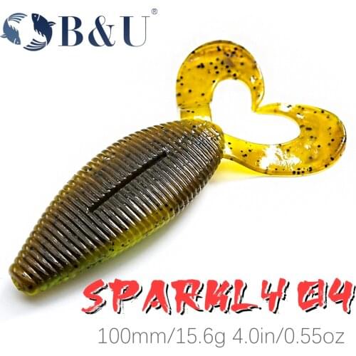 B&U SPIRON TWIN 100mm Fishing Lure Soft Lure Shad Silicone Baits Swinbait Wobblers For Pike And Bass Artificial leurre souple