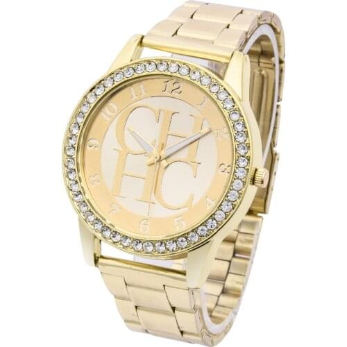 Reloj Mujer New Luxury Brand Watch Women Casual Dress Quartz Watches Fashion Stainless Steel Crystal Ladies Wristwatch Hot Gift