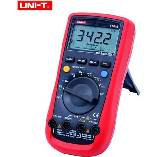 Digital Multimeter UNI-T UT61A High Reliability Professional Electrical Handheld Tester CD Backlight & Data Hold Multitester